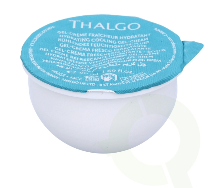 Thalgo Source Marine Hydrating Cooling Gel-Cream - Refill 50 ml Dehydrated Skin in de groep BEAUTY & HEALTH / Huidsverzorging / Gezicht / Dagcrème bij TP E-commerce Nordic AB (C56463)