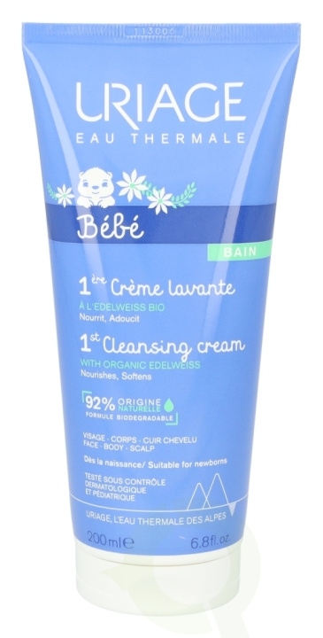 Uriage Bebe 1st Cleansing Cream 200 ml Bain in de groep SPEELGOED, KINDER- & BABYPRODUCTEN / Babygadgets / Verzorging & Hygiëne bij TP E-commerce Nordic AB (C56574)
