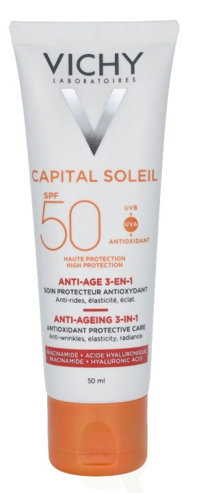 Vichy Soleil Anti-Age Face SPF50 50 ml in de groep BEAUTY & HEALTH / Huidsverzorging / Zonnebank / Zonnebescherming bij TP E-commerce Nordic AB (C56651)