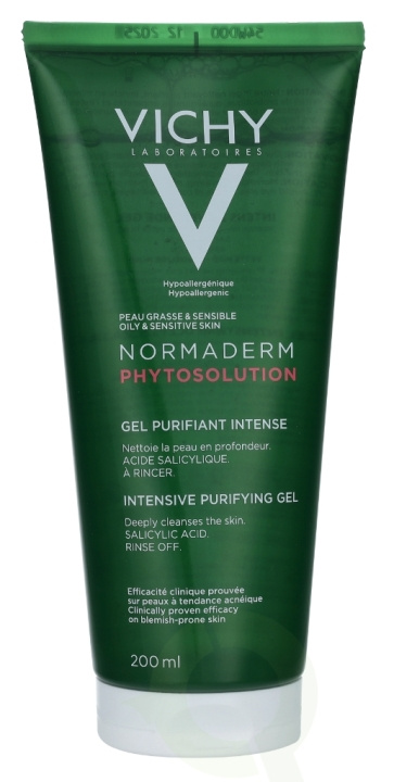 Vichy Normaderm Phytosolution Inten. Purifying Gel 200 ml Oily Skin To Sensitive Skin in de groep BEAUTY & HEALTH / Huidsverzorging / Gezicht / Schoonmaak bij TP E-commerce Nordic AB (C56653)