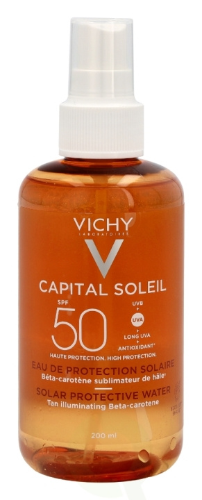 Vichy Capital Soleil Solar Prot. Water SPF50 - Enhanced Tan 200 ml in de groep BEAUTY & HEALTH / Huidsverzorging / Zonnebank / Zonnebescherming bij TP E-commerce Nordic AB (C56660)