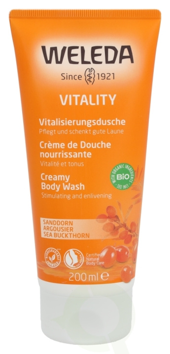 Weleda Vitality Creamy Body Wash 200 ml Sanddorn, Stimulating And Enlivening in de groep BEAUTY & HEALTH / Huidsverzorging / Lichaamsverzorging / Bad- en douchegels bij TP E-commerce Nordic AB (C56727)