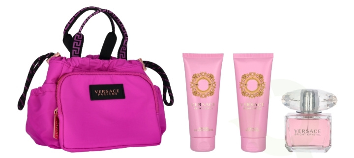 Versace Bright Crystal Giftset 290 ml Edt Spray 90ml/Shower Gel 100ml/Body Lotion 100m/Pouch in de groep BEAUTY & HEALTH / Cadeausets / Cadeausets voor haar bij TP E-commerce Nordic AB (C56884)