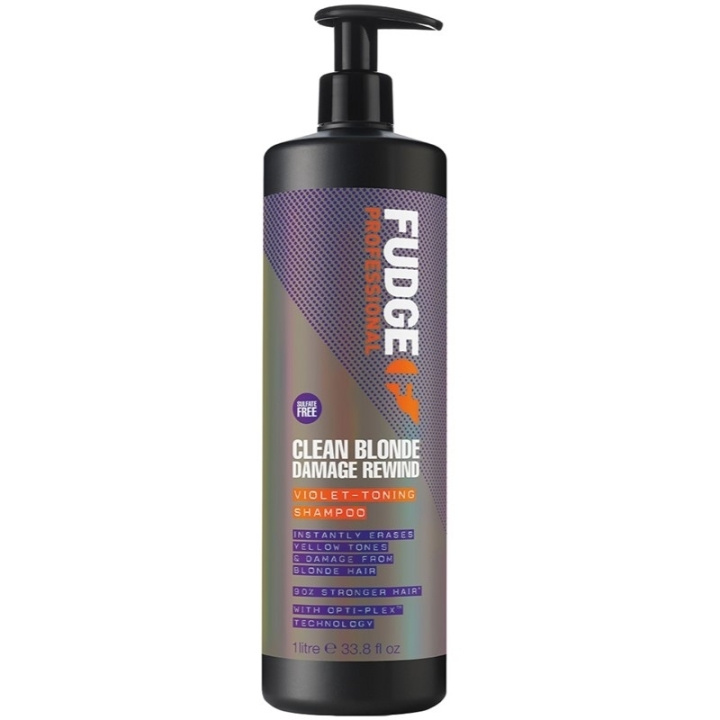 Fudge Clean Blonde Damage Rewind Violet-Toning Shampoo 1000ml in de groep BEAUTY & HEALTH / Haar & Styling / Haarverzorging / Shampoo bij TP E-commerce Nordic AB (C56986)