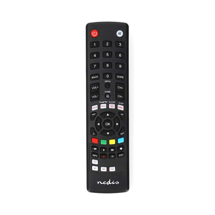 Nedis Universele Afstandsbediening | Voorgeprogrammeerd | 1 Apparaat | Amazon Prime / Disney + Button / Google Play Knop / Netflix Knop / Youtube Knop | Infrarood | Zwart in de groep HOME ELECTRONICS / Audio & Beeld / TV & Accessoires / Afstandsbedieningen bij TP E-commerce Nordic AB (C57010)