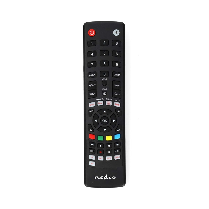 Nedis Universele Afstandsbediening | Voorgeprogrammeerd | 4 Apparaten | Amazon Prime / Disney + Button / Google Play Knop / Netflix Knop / Youtube Knop | Infrarood | Zwart in de groep HOME ELECTRONICS / Audio & Beeld / TV & Accessoires / Afstandsbedieningen bij TP E-commerce Nordic AB (C57011)