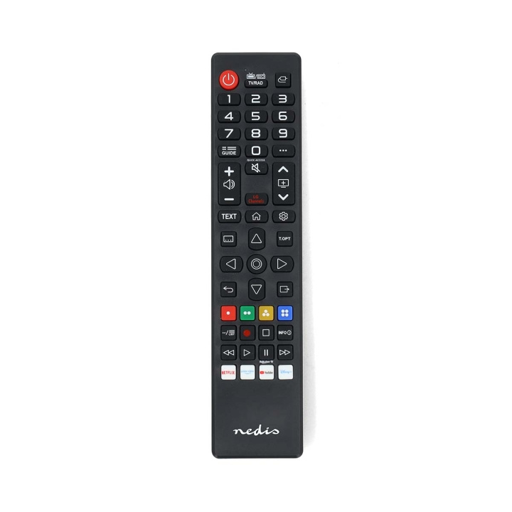 Nedis Vervangende Afstandsbediening | Geschikt voor: LG | Voorgeprogrammeerd | 1 Apparaat | Amazon Prime / Disney + Button / Netflix Knop / Rakuten TV Button | Infrarood | Zwart in de groep HOME ELECTRONICS / Audio & Beeld / TV & Accessoires / Afstandsbedieningen bij TP E-commerce Nordic AB (C57014)