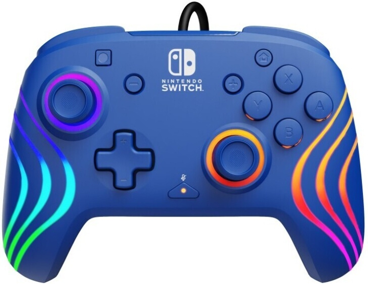 PDP Gaming Afterglow Wave Wired Controller - trådbunden spelkontroll, blå, Switch in de groep HOME ELECTRONICS / Spelconsoles en accessoires / Nintendo Switch / Accessoires bij TP E-commerce Nordic AB (C57280)