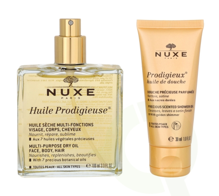 Nuxe Prodigieus Collection Set 130 ml Dry Oil 100ml/Shower Oil 30ml in de groep BEAUTY & HEALTH / Cadeausets / Cadeausets voor haar bij TP E-commerce Nordic AB (C57575)