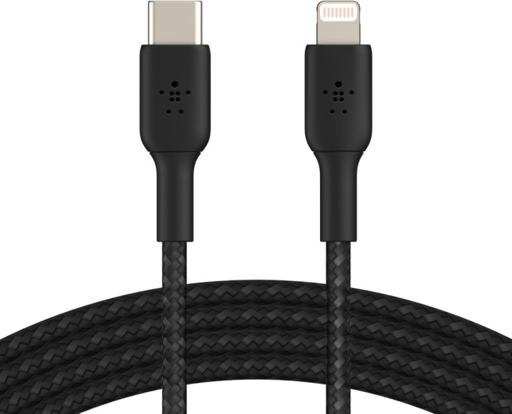 Belkin BOOST CHARGE™ Lightning - USB-C-kabel flätad, 2m, svart in de groep SMARTPHONE & TABLETS / Opladers & Kabels / Kabels / Kabels Lightning bij TP E-commerce Nordic AB (C57669)