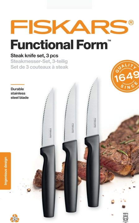 Fiskars Functional Form - stekknivset, 3-delar in de groep HUISHOUDEN & TUIN / Keukengerei / Keukenmessen & accessoires bij TP E-commerce Nordic AB (C57722)