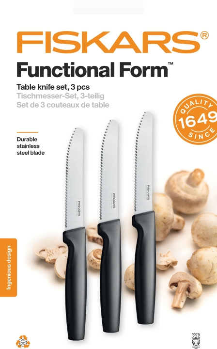 Fiskars Functional Form - bordsknivset, 3-delat in de groep HUISHOUDEN & TUIN / Keukengerei / Keukenmessen & accessoires bij TP E-commerce Nordic AB (C57723)