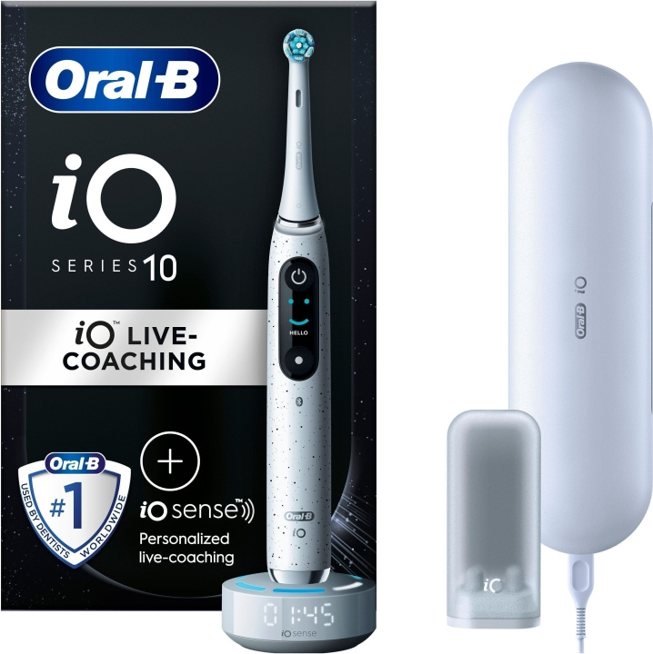 Oral B iO 10 - elektrisk tandborste, vit in de groep BEAUTY & HEALTH / Mondverzorging / Elektrische tandenborstels bij TP E-commerce Nordic AB (C57749)