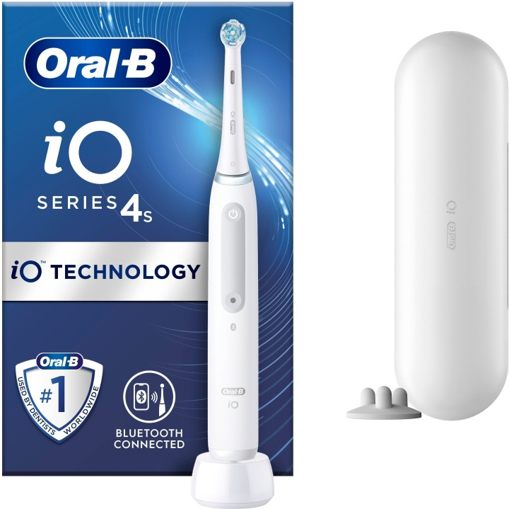 Oral B iO Series 4s - elektrisk tandborste, vit in de groep BEAUTY & HEALTH / Mondverzorging / Elektrische tandenborstels bij TP E-commerce Nordic AB (C57759)