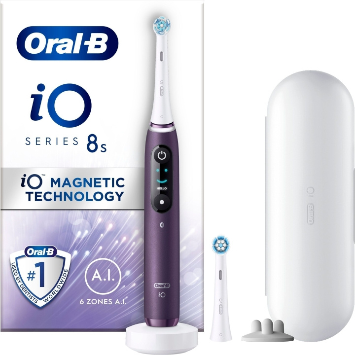Oral B iO Series 8 - elektrisk tandborste, lila in de groep BEAUTY & HEALTH / Mondverzorging / Elektrische tandenborstels bij TP E-commerce Nordic AB (C57802)