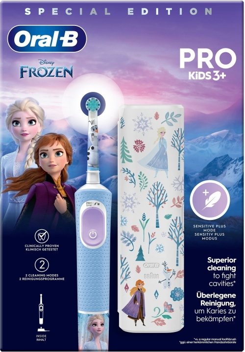 Oral B Vitality Pro Kids Frozen - elektrisk tandborste in de groep BEAUTY & HEALTH / Mondverzorging / Elektrische tandenborstels bij TP E-commerce Nordic AB (C57816)