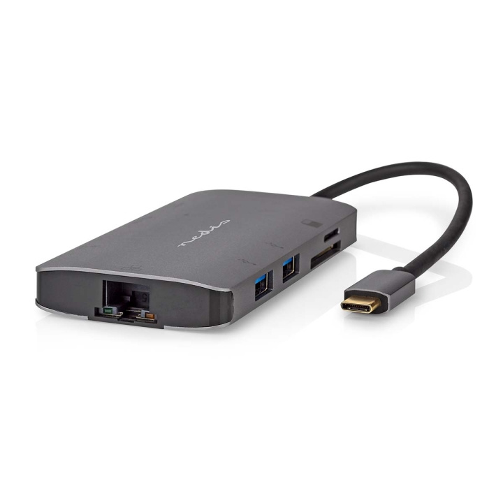 Nedis USB Multi-Port Adapter | 7-in-1 | USB 3.2 Gen 1 | USB-C™ Male | HDMI™ Output / Micro SD / RJ45 Female / SD / USB-C™ Female / 3x USB-A Female | 5 Gbps | 0.20 m | Rond | Verguld | PVC | Antraciet | Doos in de groep COMPUTERS & RANDAPPARATUUR / Laptops & accessoires / Docking station bij TP E-commerce Nordic AB (C57841)
