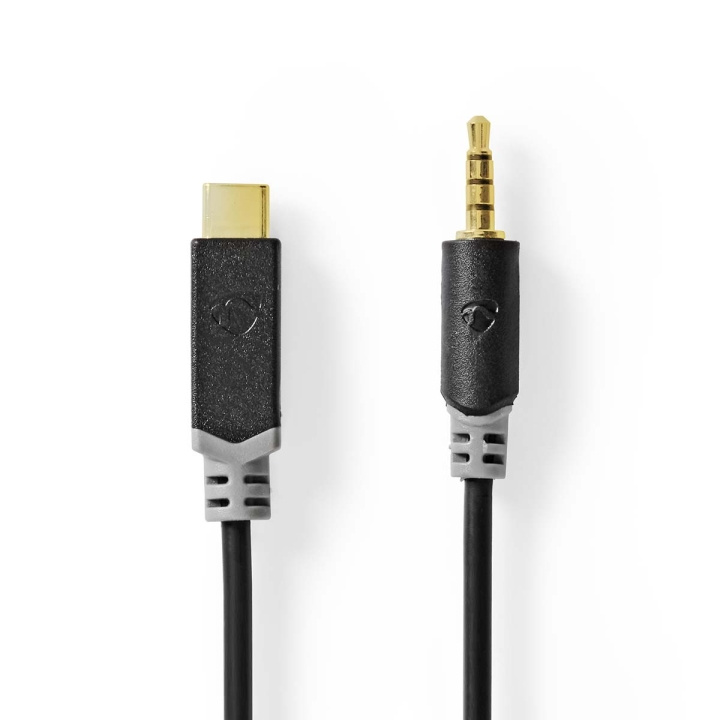 Nedis USB-C™ Adapter | USB 2.0 | USB-C™ Male | 3,5 mm Male | 1.00 m | Rond | Verguld | PVC | Zwart | Doos in de groep HOME ELECTRONICS / Kabels & Adapters / Audio Analoog / 3.5 mm bij TP E-commerce Nordic AB (C57844)