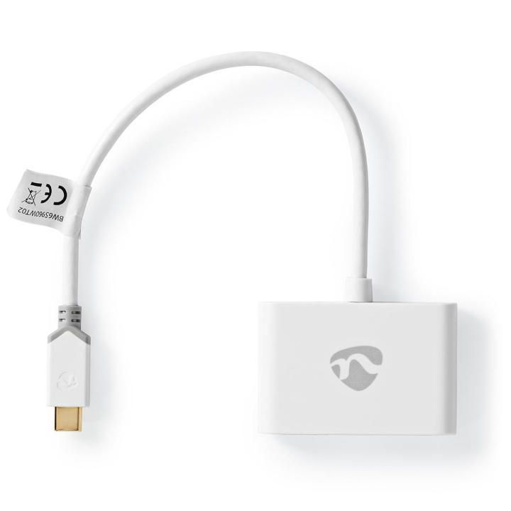 Nedis USB Multi-Port Adapter | USB 3.1 Gen1 | USB-C™ Male | 2x USB-A | 1000 Mbps | 0.20 m | Rond | Verguld | PVC | Wit | Window Box in de groep COMPUTERS & RANDAPPARATUUR / Computeraccessoires / USB-hubs bij TP E-commerce Nordic AB (C57845)