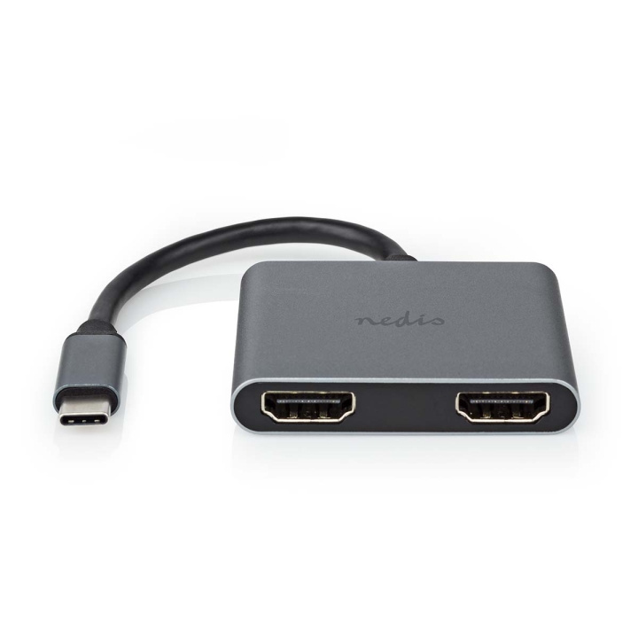Nedis USB Multi-Port Adapter | USB 3.2 Gen 1 | USB-C™ Male | 2x HDMI™ | 0.10 m | Rond | Vernikkeld | PVC | Zwart | Envelop in de groep COMPUTERS & RANDAPPARATUUR / Computeraccessoires / USB-hubs bij TP E-commerce Nordic AB (C57858)