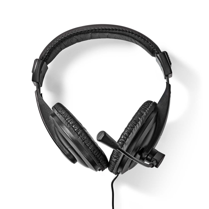 Nedis PC-Headset | Over-Ear | Stereo | 1x 3.5 mm / 2x 3.5 mm | Inklapbare Microfoon | Zwart in de groep COMPUTERS & RANDAPPARATUUR / Computeraccessoires / Koptelefoon bij TP E-commerce Nordic AB (C57904)