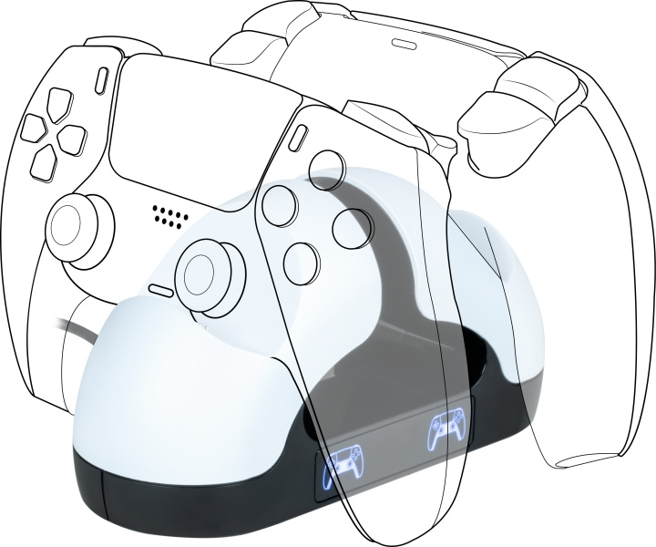 Bigben Dual Charging Station, PS5 in de groep HOME ELECTRONICS / Spelconsoles en accessoires / Sony PlayStation 5 / Accessoires bij TP E-commerce Nordic AB (C58058)