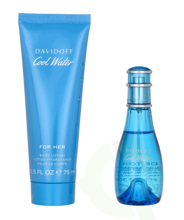 Davidoff Cool Water Woman Giftset 105 ml Edt Spray 30ml/Body Lotion 75ml in de groep BEAUTY & HEALTH / Cadeausets / Cadeausets voor haar bij TP E-commerce Nordic AB (C58287)