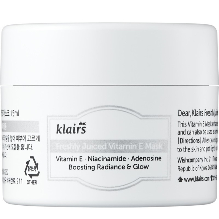 Klairs Freshly Juiced Vitamin E Mask 15ml in de groep BEAUTY & HEALTH / Huidsverzorging / Gezicht / Maskers bij TP E-commerce Nordic AB (C58392)