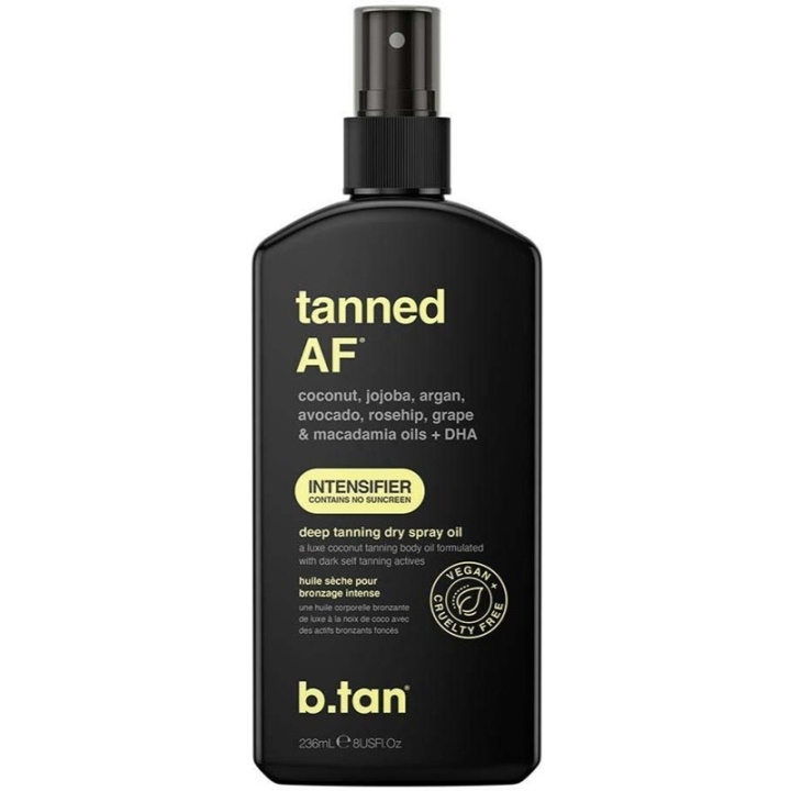 b.tan Tanned AF Intensifier Deep Tanning Dry Spray Oil 236ml in de groep BEAUTY & HEALTH / Huidsverzorging / Zonnebank / Bruin zonder zon bij TP E-commerce Nordic AB (C58423)