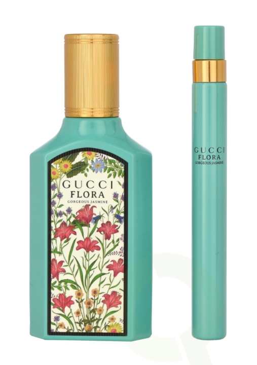 Gucci Flora Gorgeous Jasmine Giftset 60 ml Edp Spray 50ml/Edp Miniature 10ml in de groep BEAUTY & HEALTH / Cadeausets / Cadeausets voor haar bij TP E-commerce Nordic AB (C58683)
