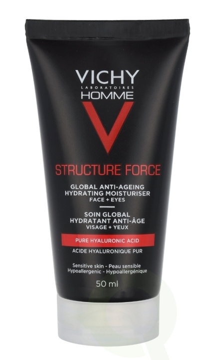 Vichy Homme Structure Force Hydrating Moisturiser 50 ml Complete Anti-Aging in de groep BEAUTY & HEALTH / Huidsverzorging / Gezicht / Gezichtscrèmes bij TP E-commerce Nordic AB (C58775)