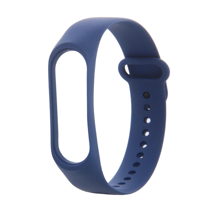 Armband i Silikon till Xiaomi Mi Band 3 / 4, Midnight blue in de groep SPORT, VRIJE TIJD & HOBBY / Smartwatch & Activiteitsmeters / Accessoires bij TP E-commerce Nordic AB (C58804)