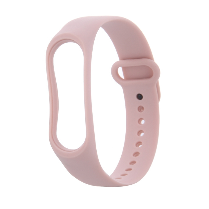 Armband i Silikon till Xiaomi Mi Band 3 / 4, Powder pink in de groep SPORT, VRIJE TIJD & HOBBY / Smartwatch & Activiteitsmeters / Accessoires bij TP E-commerce Nordic AB (C58805)