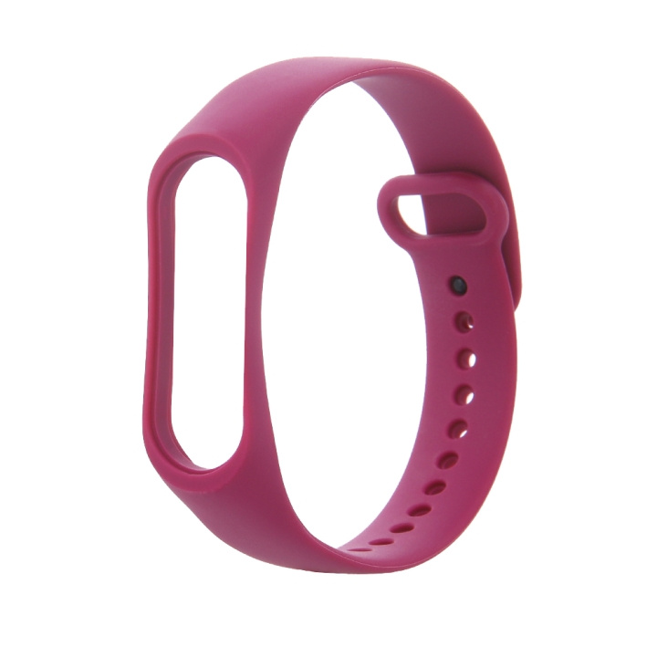 Siliconen polsband voor Xiaomi Mi Band 3/4, Framboos in de groep SPORT, VRIJE TIJD & HOBBY / Smartwatch & Activiteitsmeters / Accessoires bij TP E-commerce Nordic AB (C58806)