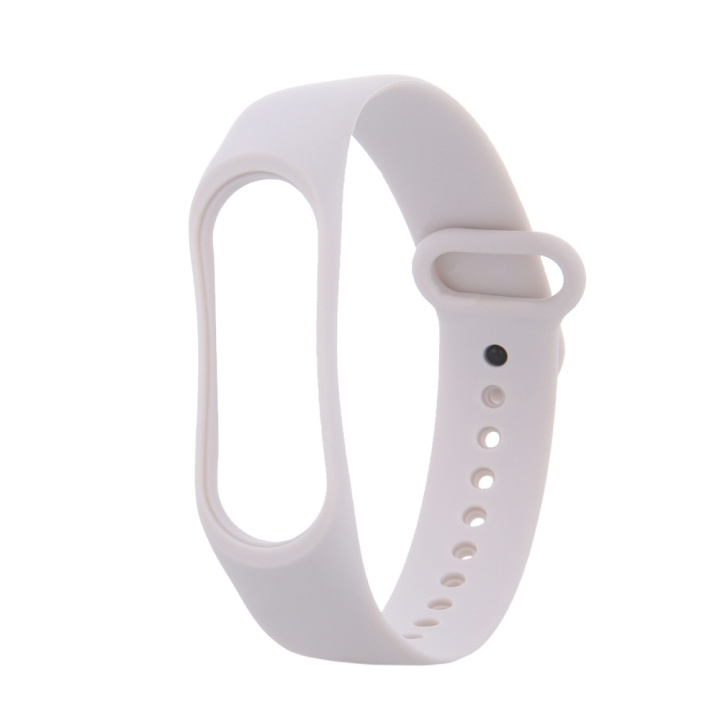 Siliconen polsband voor Xiaomi Mi Band 3 / 4, Ivoor in de groep SPORT, VRIJE TIJD & HOBBY / Smartwatch & Activiteitsmeters / Accessoires bij TP E-commerce Nordic AB (C58807)