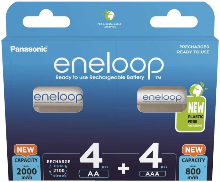 Panasonic Eneloop Combi AA + AAA batteripack in de groep HOME ELECTRONICS / Batterijen & Opladers / Batterijen / AAA bij TP E-commerce Nordic AB (C58825)