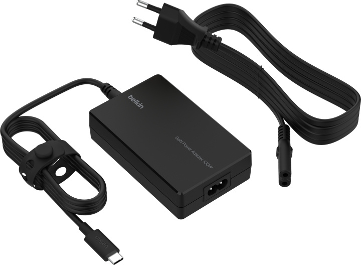 Belkin Connect USB-C Core GaN 100 W nätladdare, svart in de groep COMPUTERS & RANDAPPARATUUR / Laptops & accessoires / Computeroplader / Laptop oplader / Universal bij TP E-commerce Nordic AB (C58916)