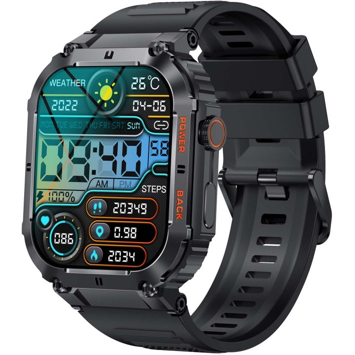 Denver SWC-191B Bluetooth SmartWatch with heartrate, blood pressure and blood oxygen sensor & call function in de groep SPORT, VRIJE TIJD & HOBBY / Smartwatch & Activiteitsmeters / Activiteitsarmbanden bij TP E-commerce Nordic AB (C58947)