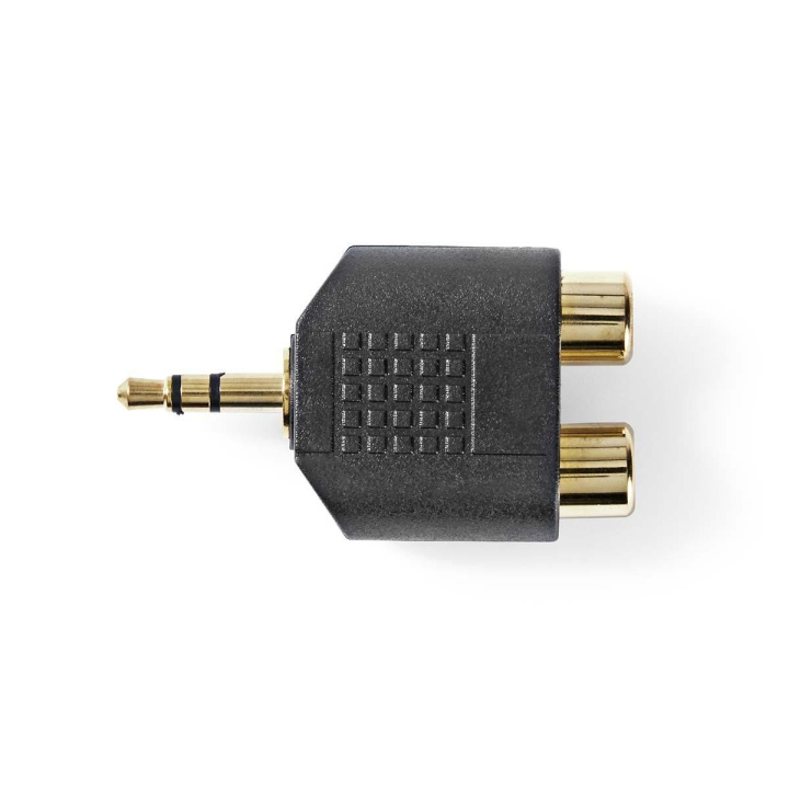 Nedis Stereo-Audioadapter | 3,5 mm Male | 2x RCA Female | Verguld | Recht | ABS | Zwart | 10 Stuks | Envelop in de groep HOME ELECTRONICS / Kabels & Adapters / Audio Analoog / Adapters bij TP E-commerce Nordic AB (C58977)