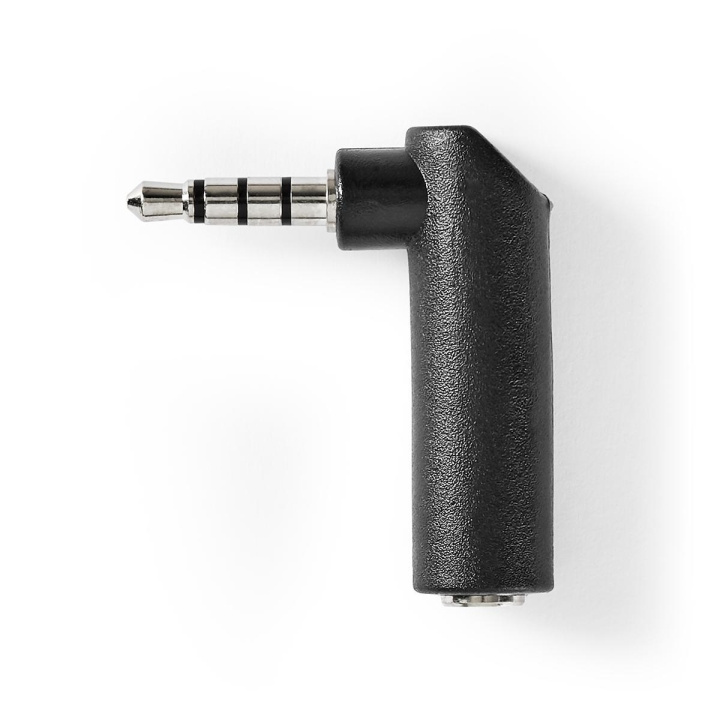 Nedis Stereo-Audioadapter | 3,5 mm Male | 3,5 mm Female | Vernikkeld | 90° Gehoekt | Metaal | Zwart | 10 Stuks | Polybag in de groep HOME ELECTRONICS / Kabels & Adapters / Audio Analoog / Adapters bij TP E-commerce Nordic AB (C58979)