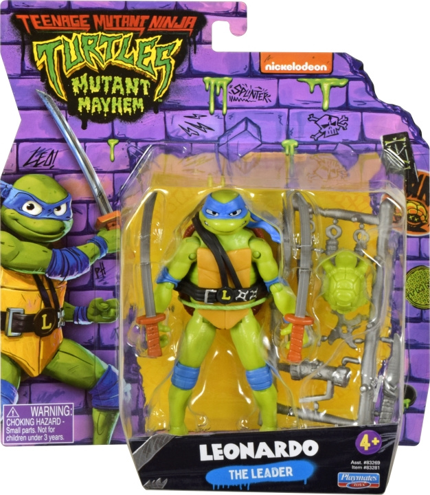 Teenage Mutant Ninja Turtles: Mutant Mayhem Leonardo-figur in de groep SPEELGOED, KINDER- & BABYPRODUCTEN / Speelgoed / Figuren, Miniaturen & accessoires bij TP E-commerce Nordic AB (C59135)