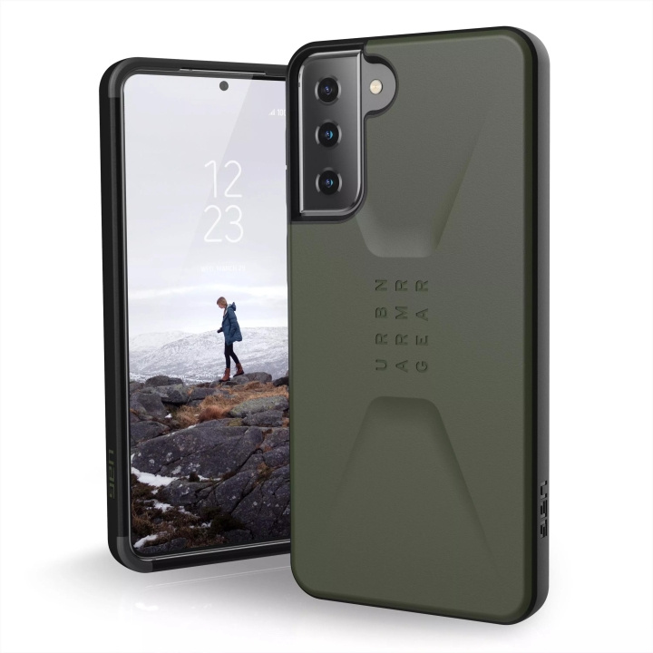 Urban Armor Gear Samsung Galaxy S21+ Civilian Case, Olive in de groep SMARTPHONE & TABLETS / Mobielbescherming / Samsung bij TP E-commerce Nordic AB (C59328)