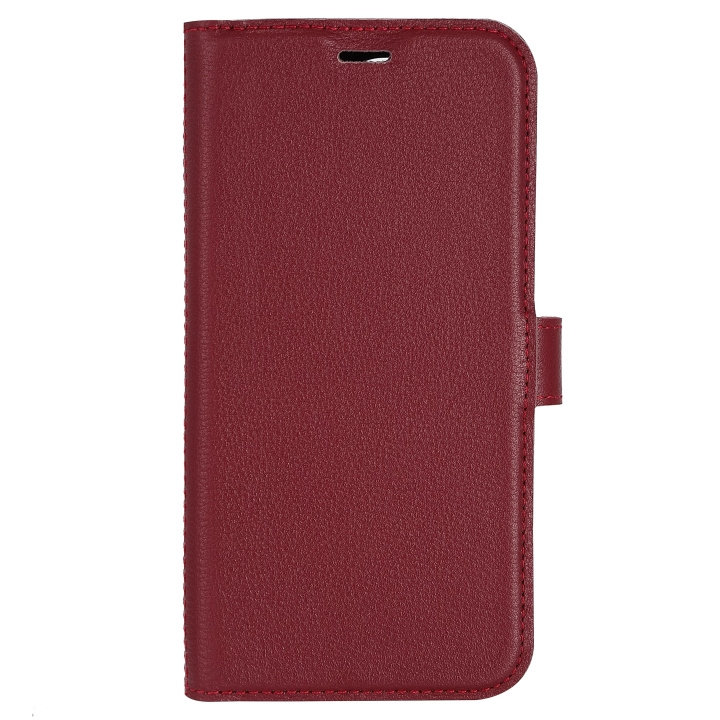 Essentials iPhone 14 Pro Leather wallet, detachable, Red in de groep SMARTPHONE & TABLETS / Mobielbescherming / Apple / iPhone 14 bij TP E-commerce Nordic AB (C59503)