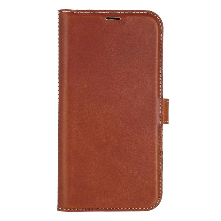 Essentials iPhone 14 Pro Leather wallet,detachable,Brown in de groep SMARTPHONE & TABLETS / Mobielbescherming / Apple / iPhone 14 bij TP E-commerce Nordic AB (C59505)