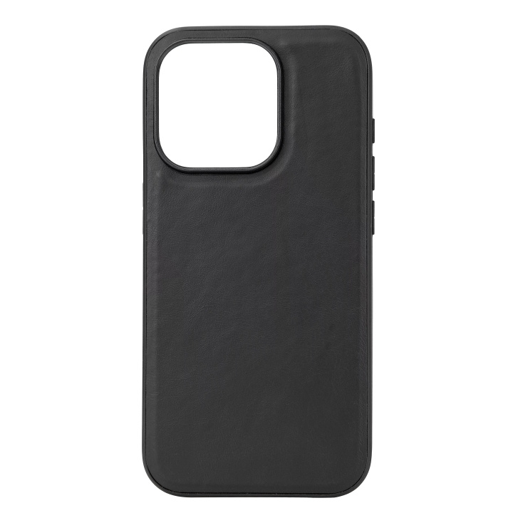 Essentials iPhone 15 Pro Leather Mag back cover,TPU frame,magnet,black in de groep SMARTPHONE & TABLETS / Mobielbescherming / Apple / iPhone 15 bij TP E-commerce Nordic AB (C59566)