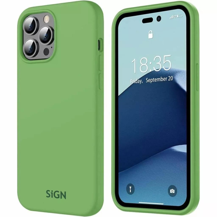 Sign Vloeibare siliconen hoes voor iPhone 14 Pro Max - Jadegroen in de groep SMARTPHONE & TABLETS / Mobielbescherming / Apple / iPhone 14 bij TP E-commerce Nordic AB (C59738)