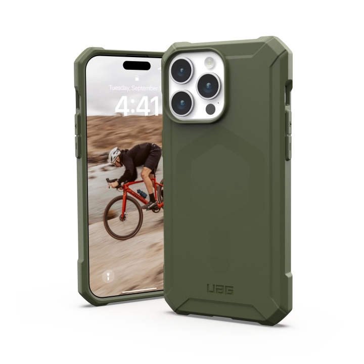 Urban Armor Gear iPhone 15 Pro Max Essential Armor Magsafe - Olive Drab in de groep SMARTPHONE & TABLETS / Mobielbescherming / Apple / iPhone 15 bij TP E-commerce Nordic AB (C59782)