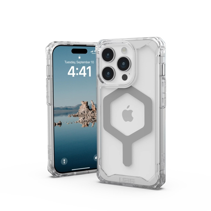 Urban Armor Gear iPhone 15 Pro Plyo Magsafe - Ice/Silver in de groep SMARTPHONE & TABLETS / Mobielbescherming / Apple / iPhone 15 bij TP E-commerce Nordic AB (C59797)