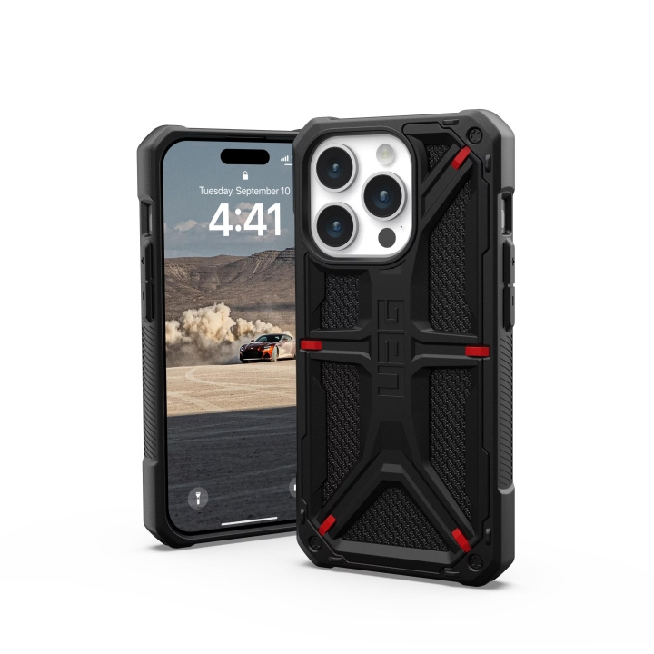 Urban Armor Gear iPhone 15 Pro Monarch - Kevlar Black in de groep SMARTPHONE & TABLETS / Mobielbescherming / Apple / iPhone 15 bij TP E-commerce Nordic AB (C59819)