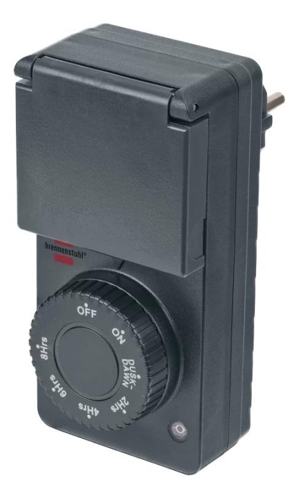 Brennenstuhl Timer with twighlight sensor DDT IP44 anthracite in de groep HUISHOUDEN & TUIN / Elektriciteit & Verlichting / Timers bij TP E-commerce Nordic AB (C59853)